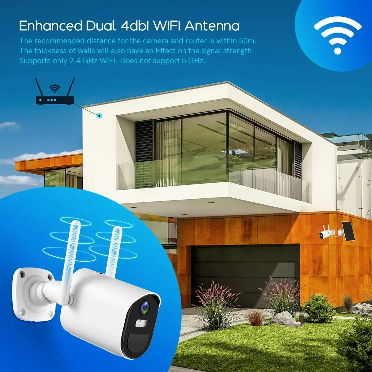 Ausway Anisee WIFI Camera CCTV Installation Solar Powered Surveillance Home Security System