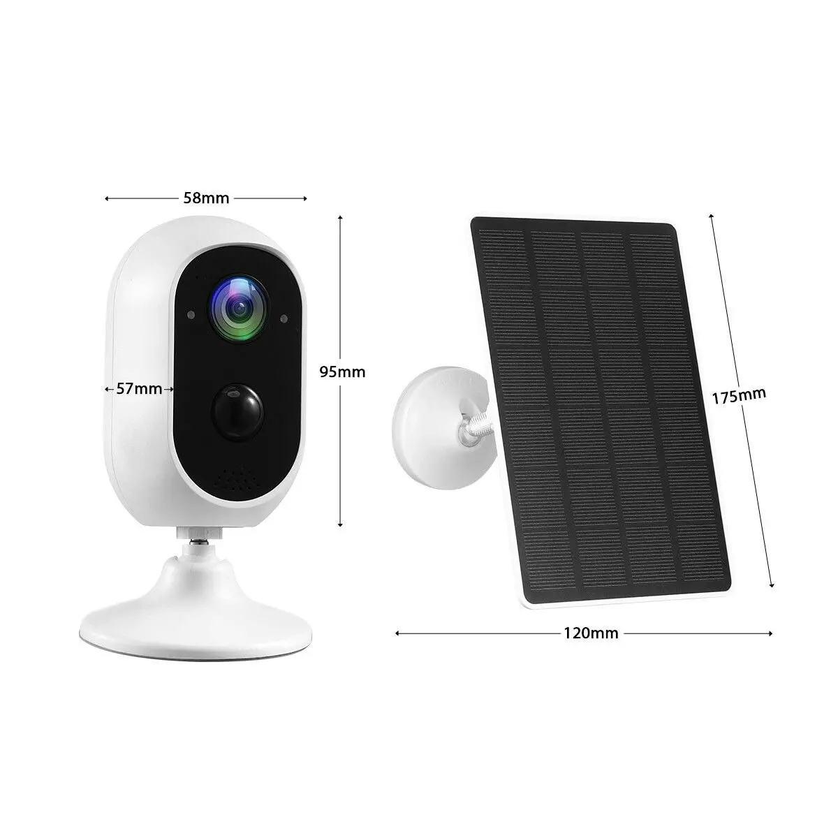 Ausway WiFi Camera CCTV Home Security Wireless Outdoor Surveillance System with Solar Powered Batteries x4