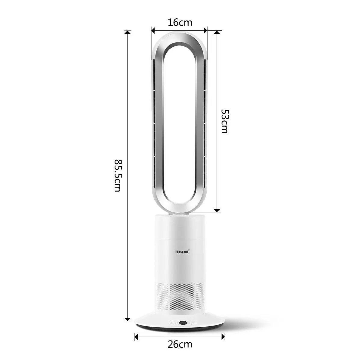 Maxkon Bladeless Tower Fan 2 In 1 Heater Cool Hot Oscillating Heating with LED and Remote Control