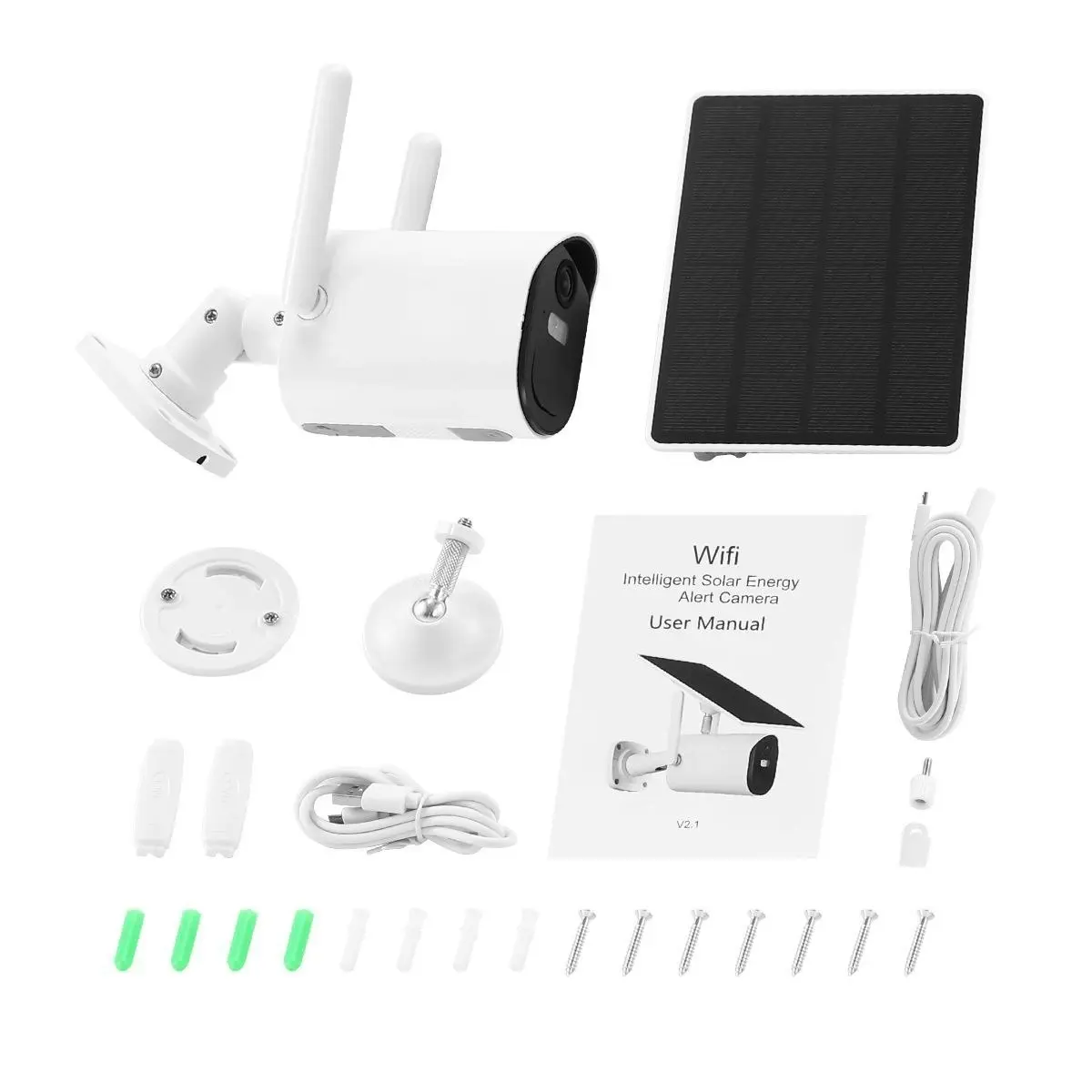 Ausway Anisee WIFI Camera CCTV Installation Solar Powered Surveillance Hom x4e Security System