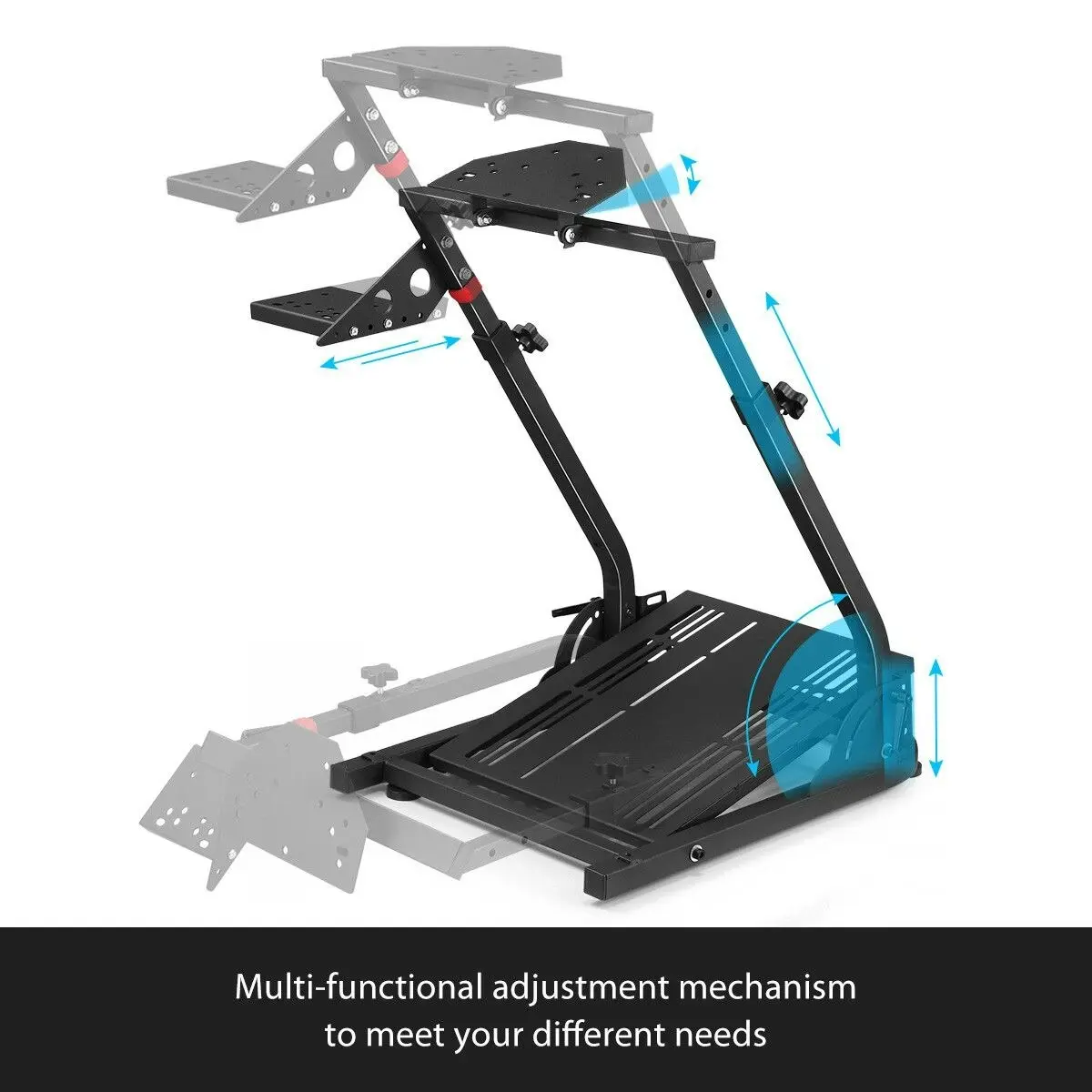 Ausway Sim Racing Wheel Stand Foldable Simulator Steering Mount Gaming Accessories for Thrustmaster Logitech