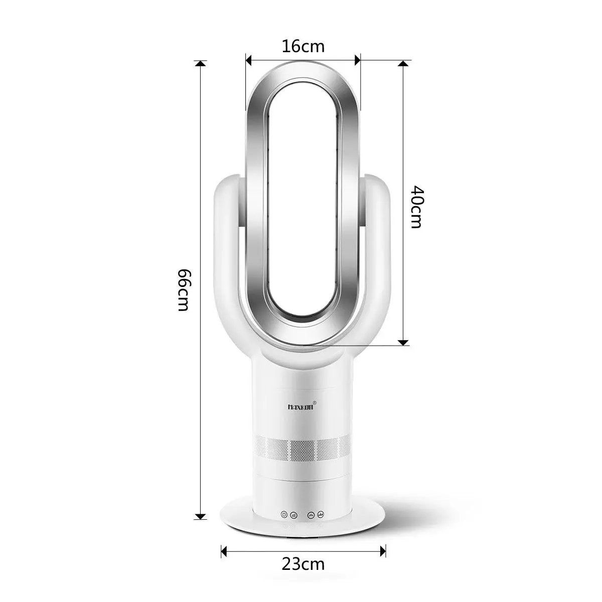 Maxkon Bladeless Tower Fan Oscillating Heating 2 In 1 Cool Hot with Led Screen and Remote Control