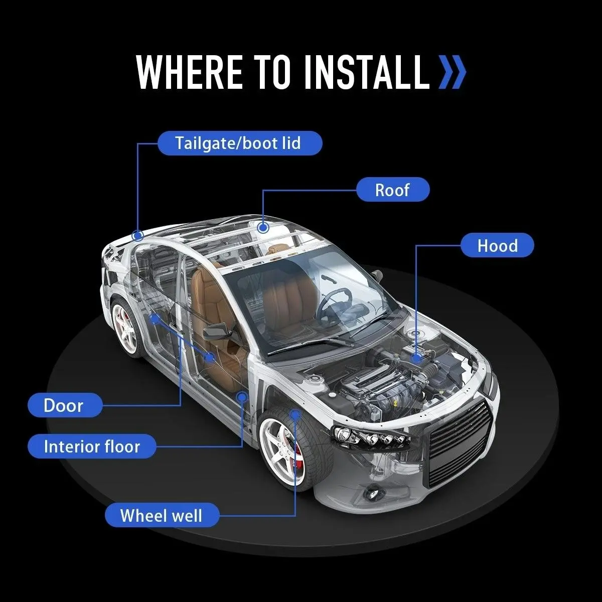 Shogun Butyl Sound Deadener Car Automotive Deadening Insulation Mat Noise Proofing Shield Rubber 2.7mm 50x800cm 4 SQM