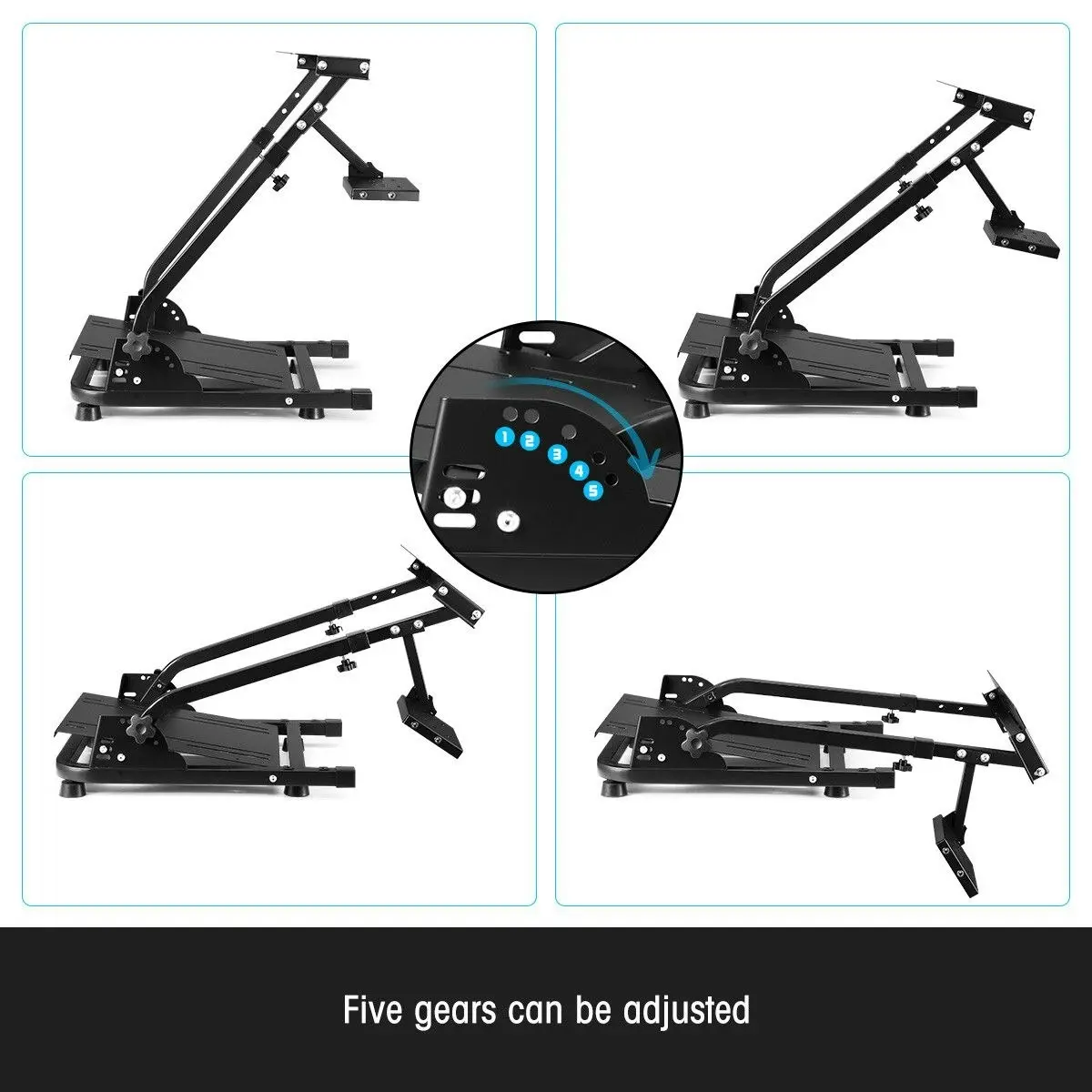 Ausway Adjustable Gaming Racing Simulator Steering Wheel Stand for Logitech G25 G920 PS2 PS3 Xbox