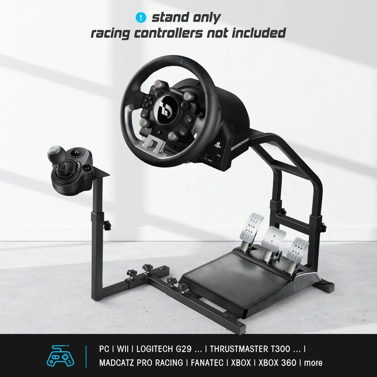 Ausway Adjustable Gaming Racing Simulator Steering Wheel Stand for PS2 PS3 Xbox Logitech G25