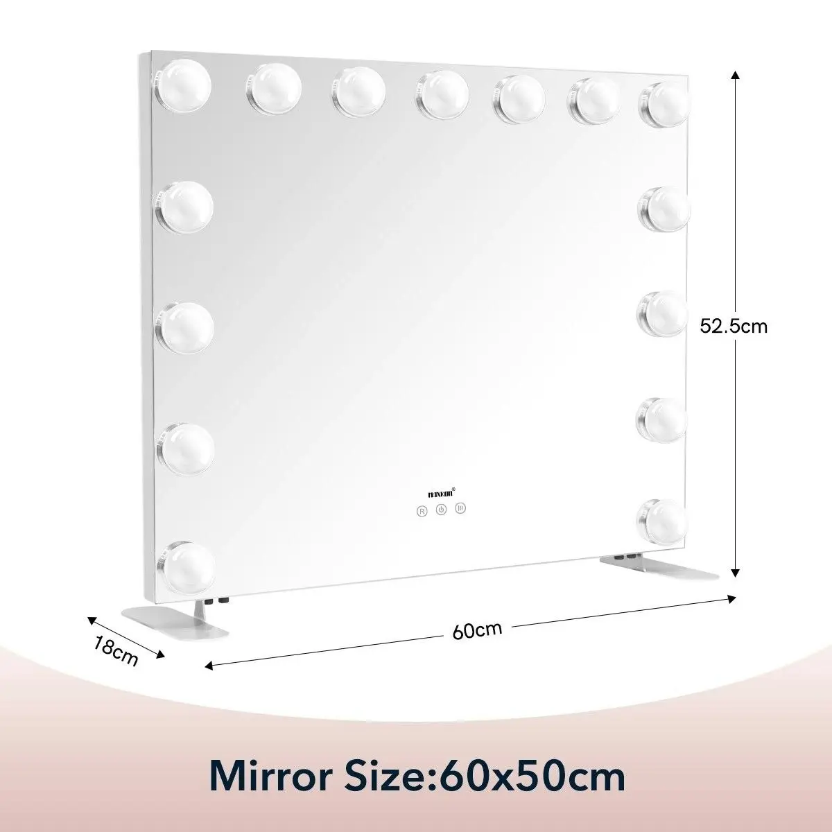 Maxkon Hollywood Style Makeup Mirror 15 LED Lighted Vanity Mirror  Adjustable Brightness