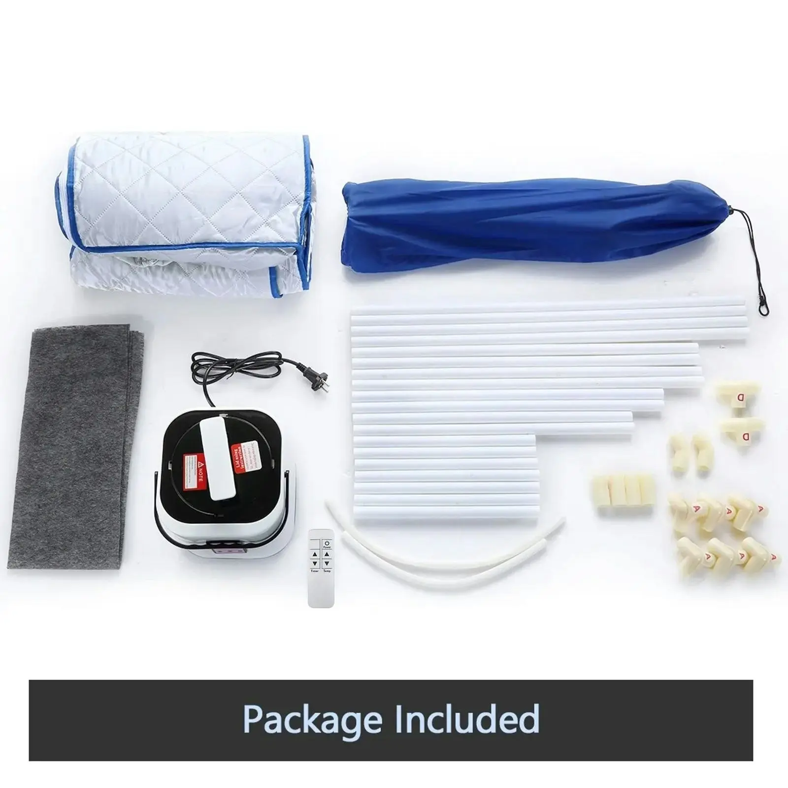 Ausway Portable Steam Sauna Full Body Spa Kit 1000W Steamer W/Foldable Chair + Remote Control