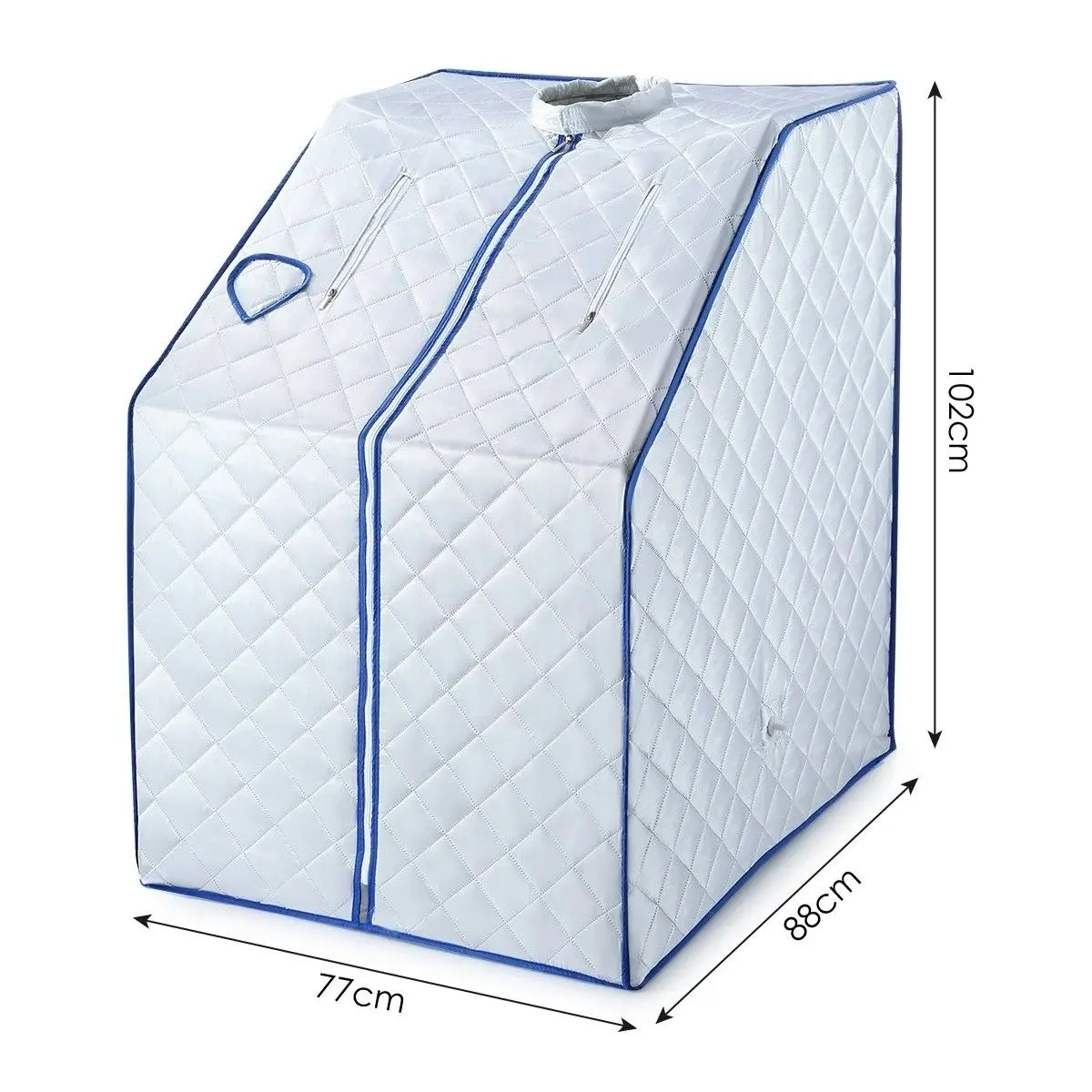 Ausway Portable Steam Sauna Full Body Spa Kit 1000W Steamer W/Foldable Chair + Remote Control