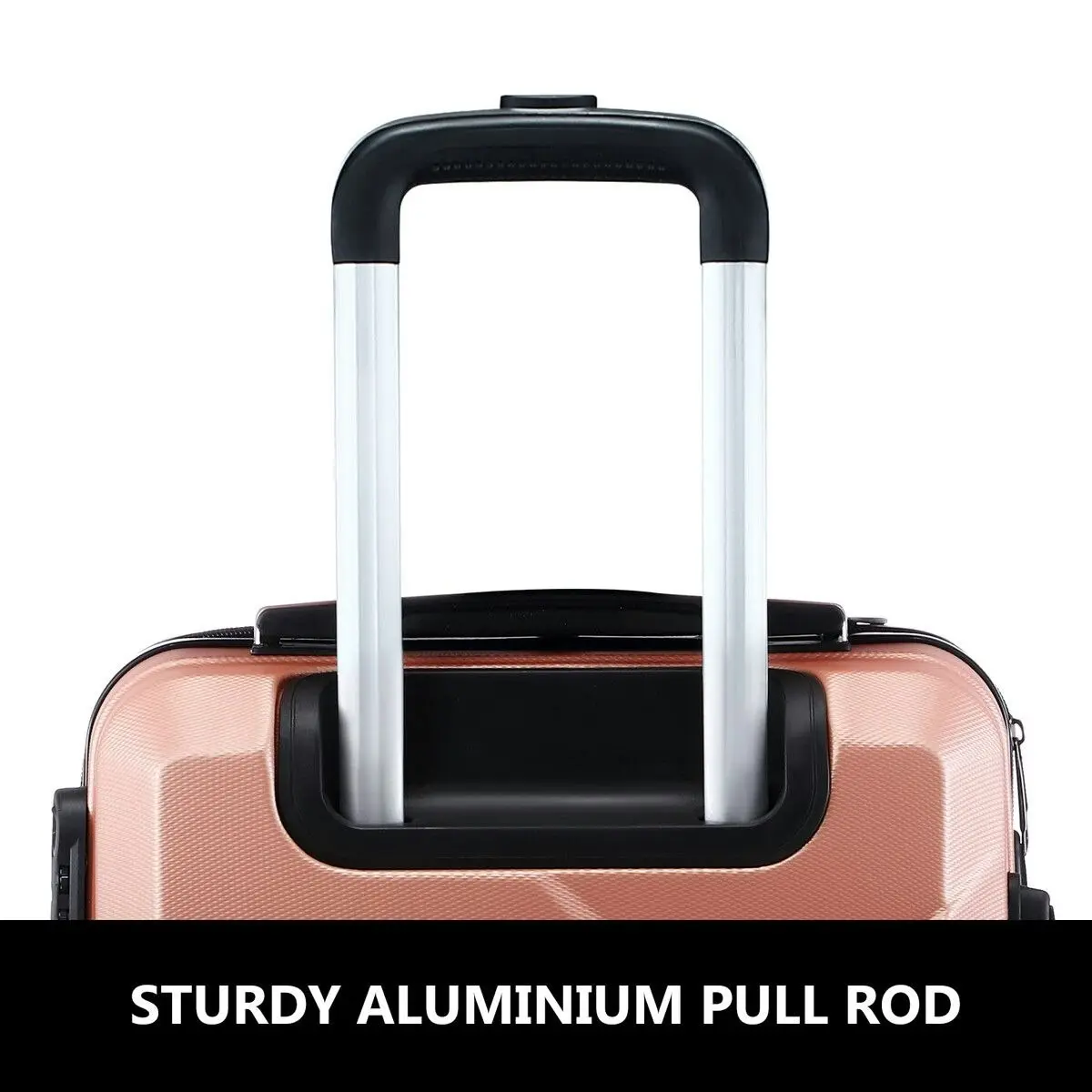 Ausway 2 Piece Luggage Set Travel Carry On Hard Shell Suitcases Traveller Rolling Travelling Checked Trolley Vanity Bag Lightweight