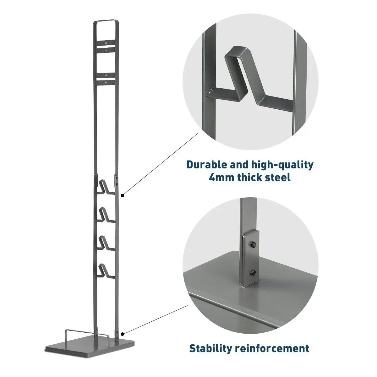 Ausway Dyson Vacuum Stand Rack Cleaner Accessories Holder Free Standing V6 V7 V8 V10 V11 V12 V15 Grey