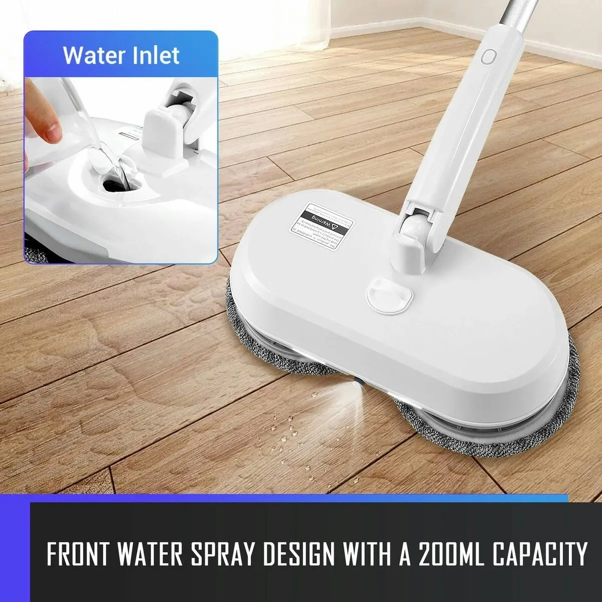 Maxkon 5in1 Electric Spin Mop Cordless Floor Cleaner Sterilization Waxing Polisher Sweeper Washer Tile Wood Dry Wet Cleaning Machine Disinfection