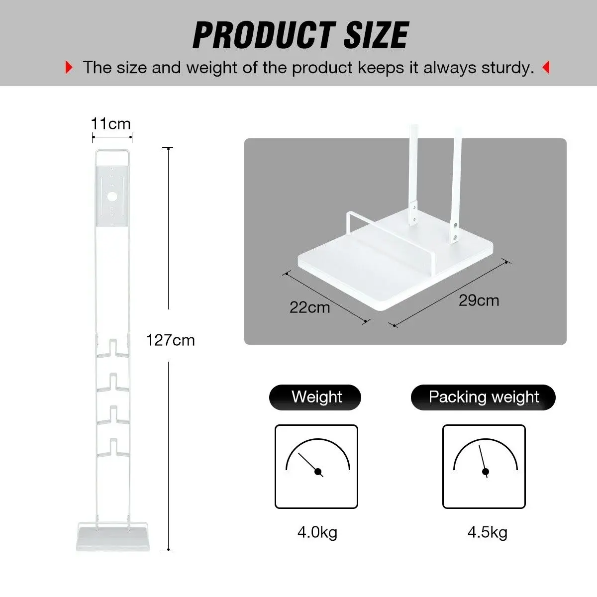 Ausway Freestanding Dyson Cordless Vacuum Cleaner Metal Stand Rack Hook V6 V7 V8 V10 V11 V12 V15 White