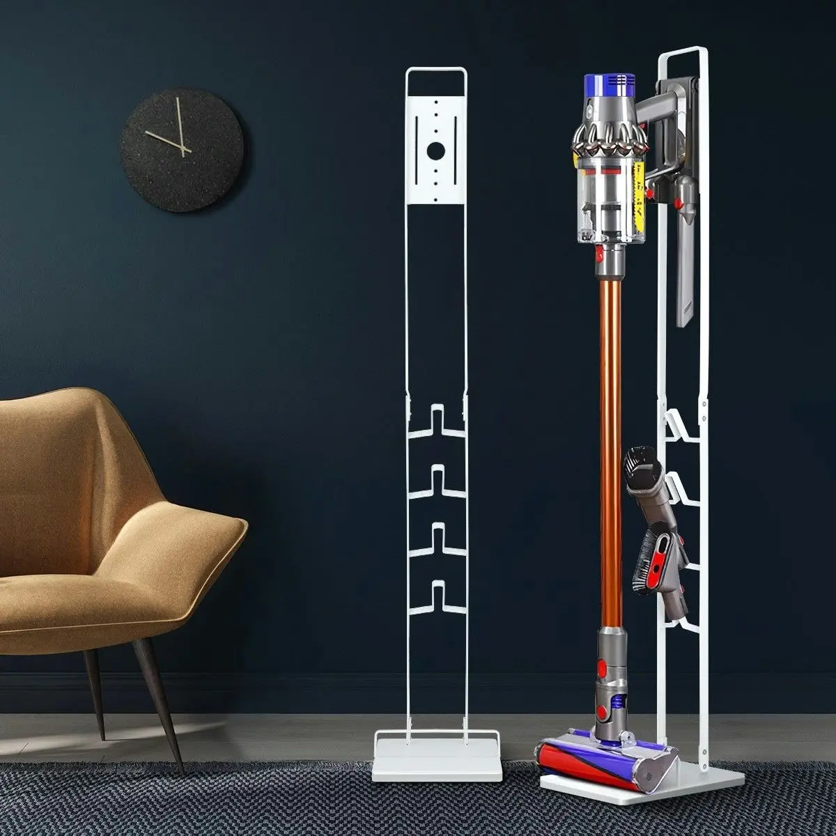 Ausway Freestanding Dyson Cordless Vacuum Cleaner Metal Stand Rack Hook V6 V7 V8 V10 V11 V12 V15 White