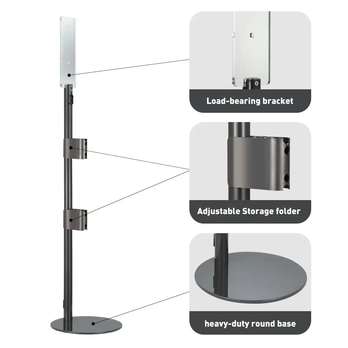 Ausway Freestanding Vacuum Stand Rack Cleaner with Wire Organiser Dyson V7 V8 V10 V11 V12 V15