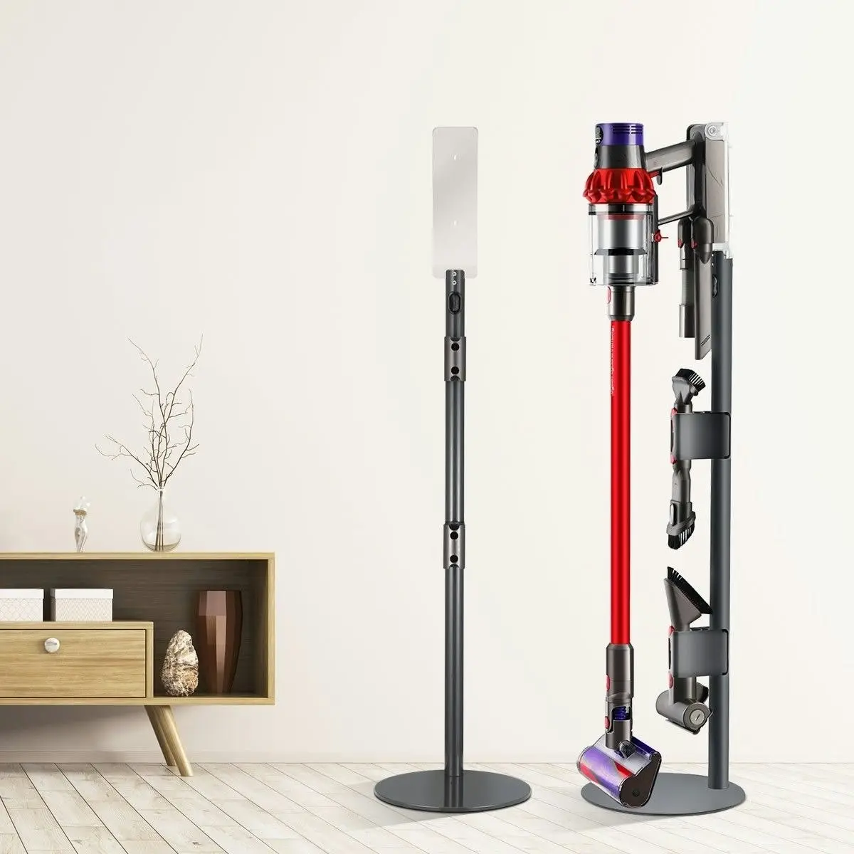 Ausway Freestanding Vacuum Stand Rack Cleaner with Wire Organiser Dyson V7 V8 V10 V11 V12 V15