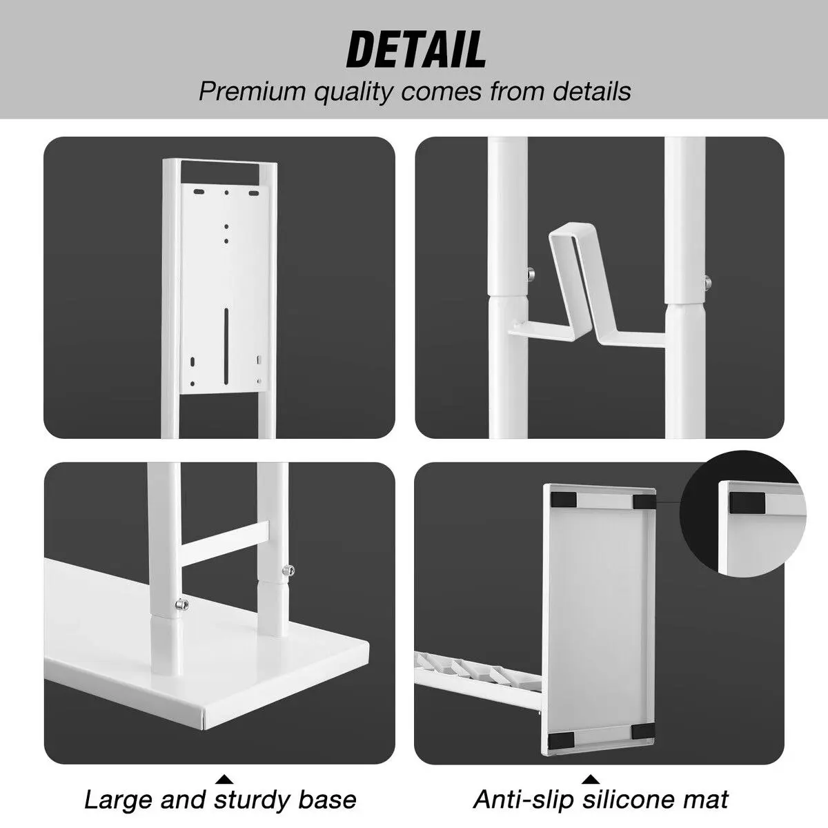 Ausway Vacuum Stand Rack Freestanding Cleaner Storage Bracket Holder Accessory for Dyson Organiser V7 V8 V10 V11 for Xiaomi Dreame White