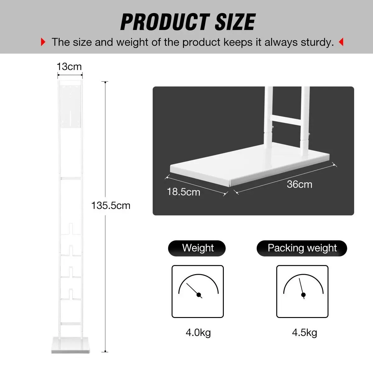 Ausway Vacuum Stand Rack Freestanding Cleaner Storage Bracket Holder Accessory for Dyson Organiser V7 V8 V10 V11 for Xiaomi Dreame White