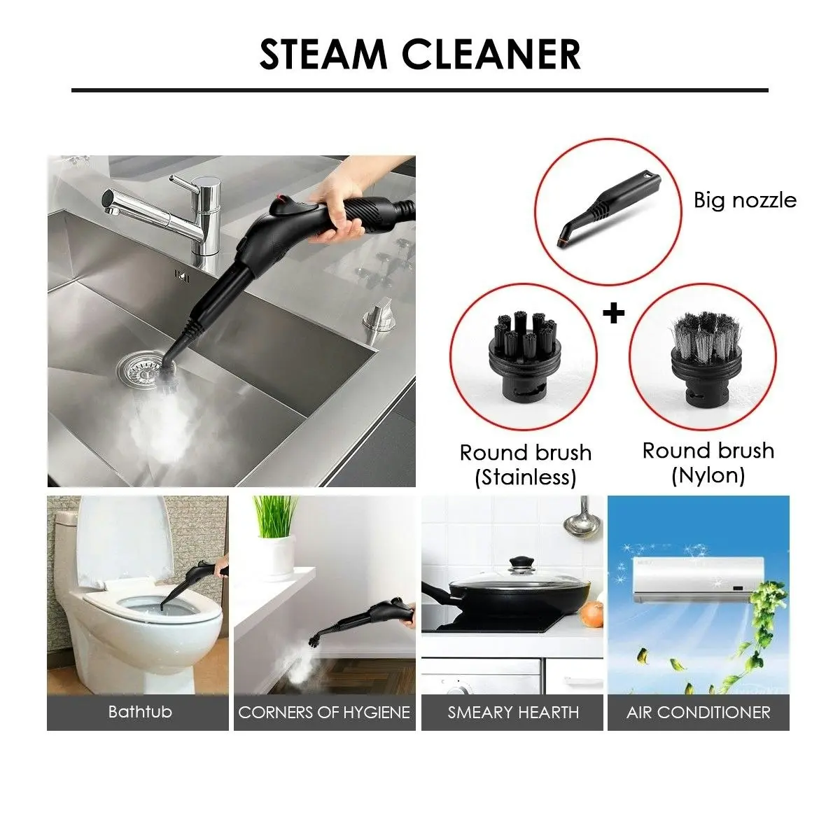 Maxkon  2.1L Steam Cleaner Mop 13 in 1 High Pressure Floor Window Carpet Steamer