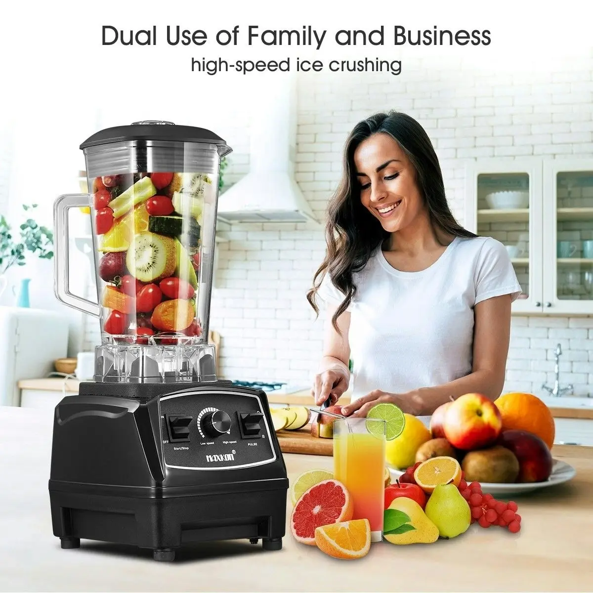 Maxkon Commercial High Speed Blender Smoothie Maker Food Mixers Juicer 2L Black