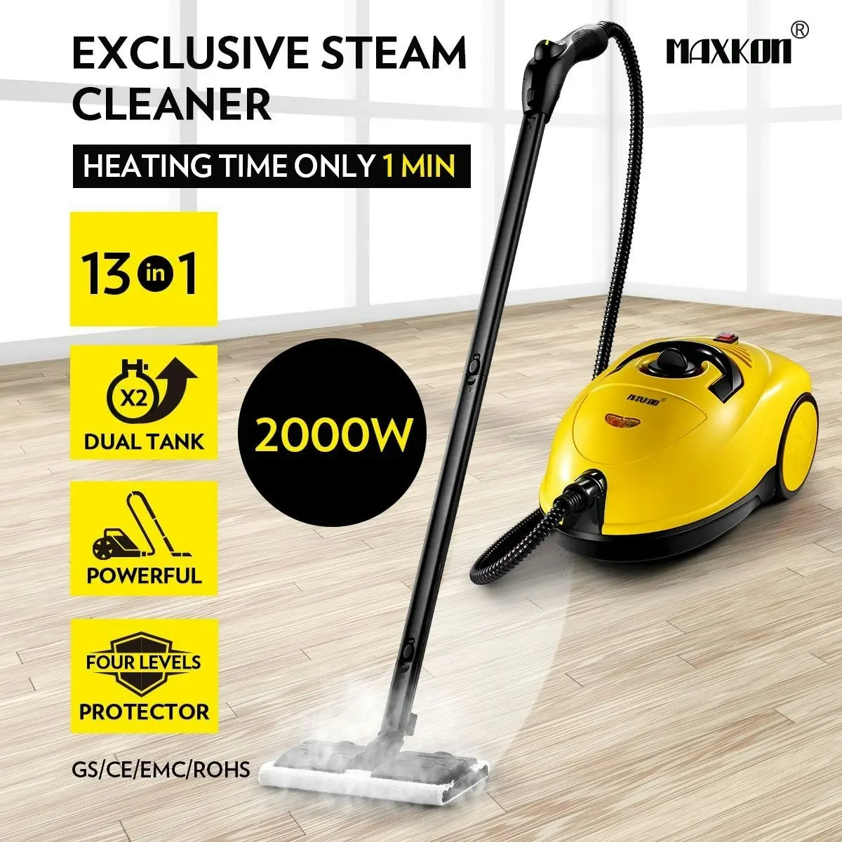 Maxkon  3.4L Powerful Multi Function Steam Cleaner  Commercial or Home Use