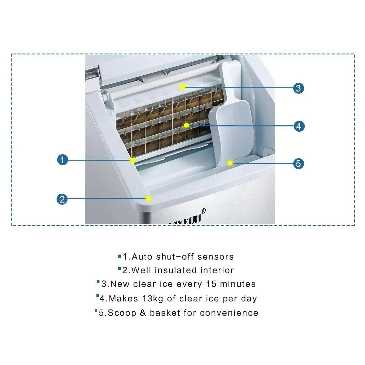 Maxkon  Ice Cube Maker 3.2L