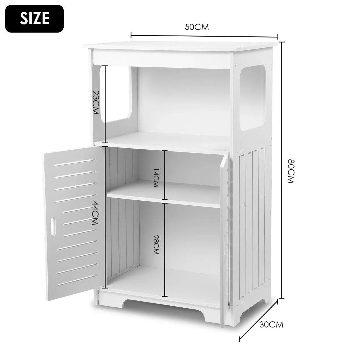 Ausway Freestanding Bathroom Cabinet Storage Shelf Organiser Stand Waterproof Cupboard