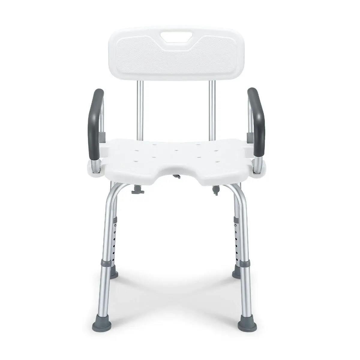 Ausway Shower Chair Seat Bath Stool Adjustable Bathroom Furniture Bathtub Seating Bench for Elderly Disabled with Arms