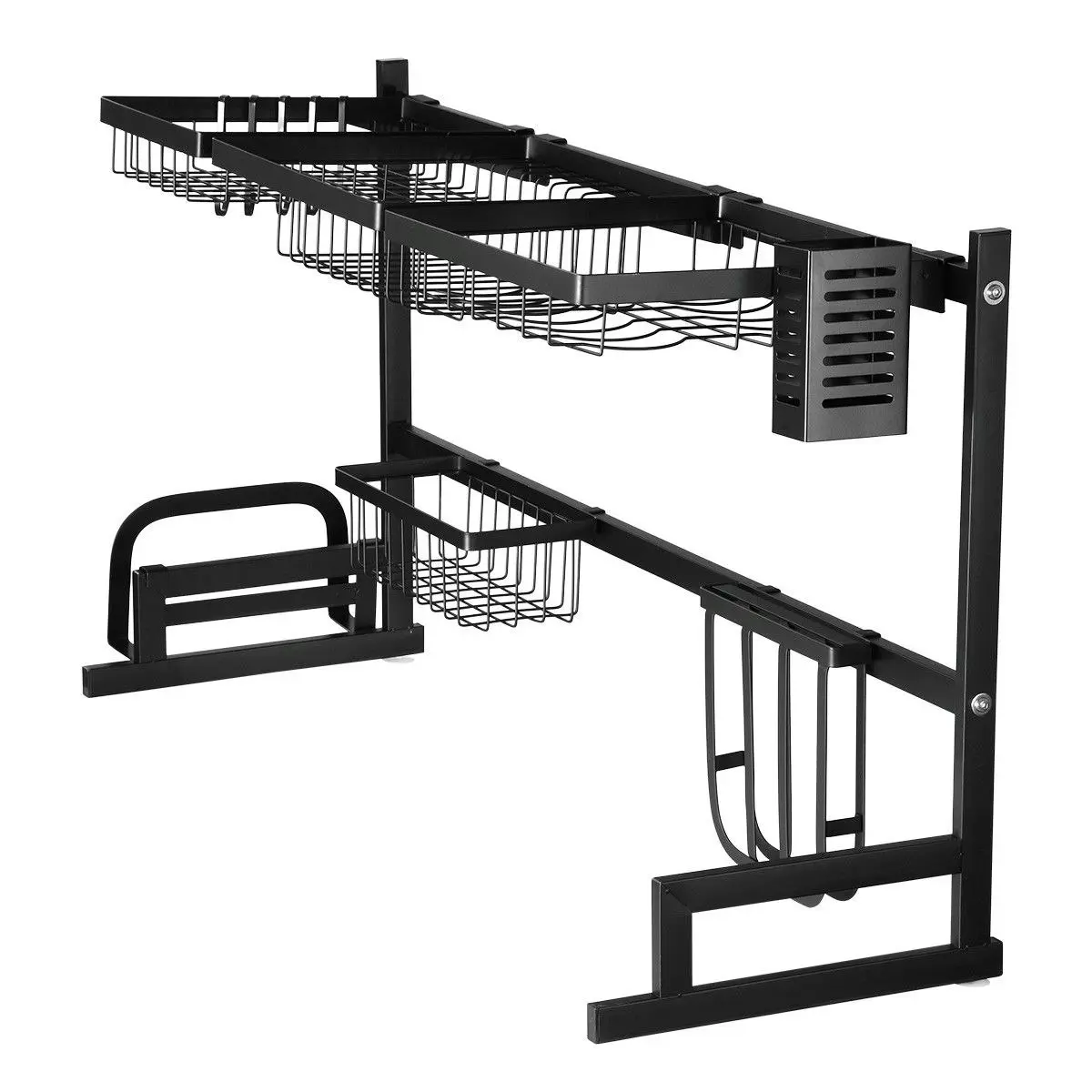 Ausway Multifunctional Kitchen Over Sink Dish Drying Rack Stainless Steel Storage Shelf Organiser