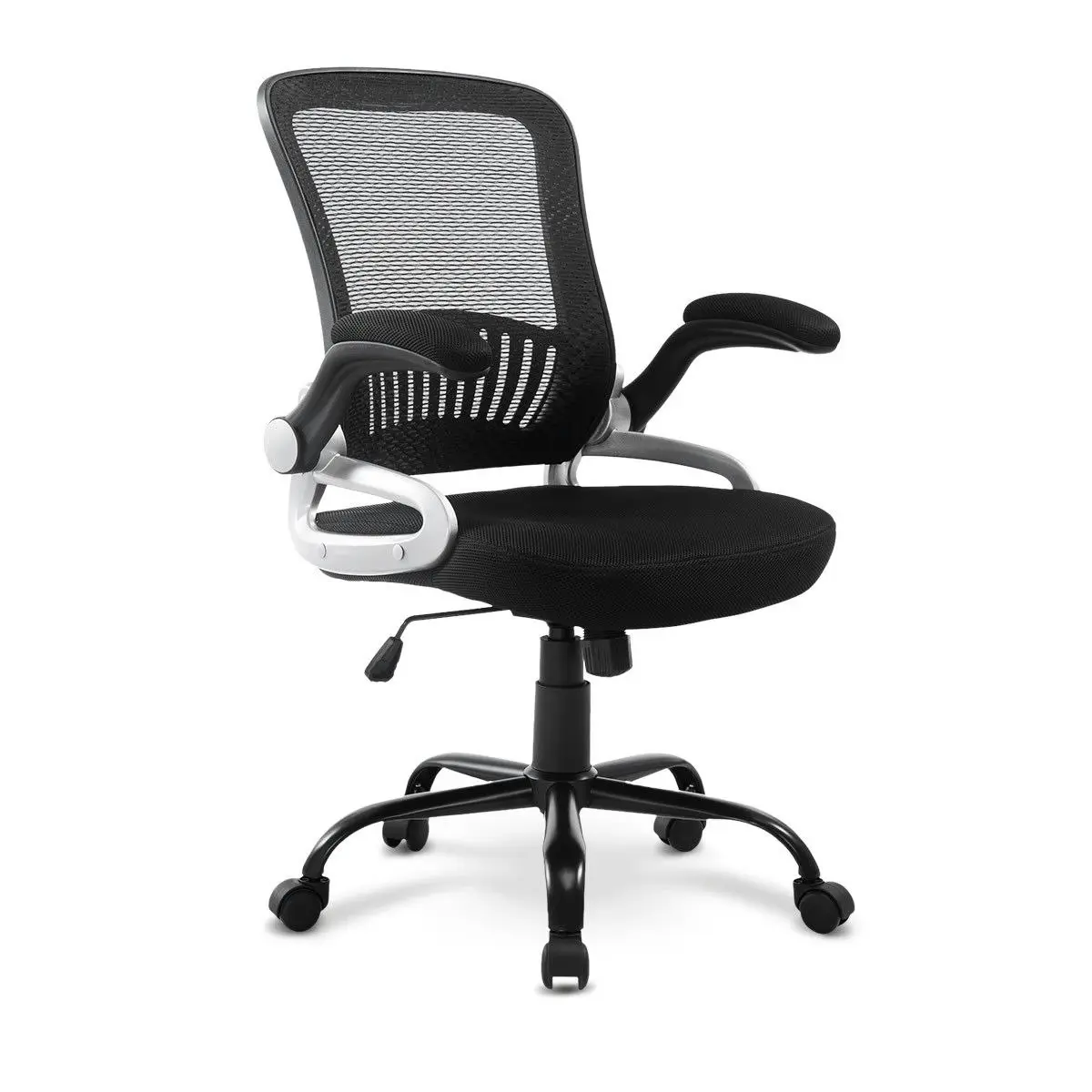 Ausway Ergonomic Mesh Office Chair Lumbar Support Adjustable Armrest Height Back Angle Black