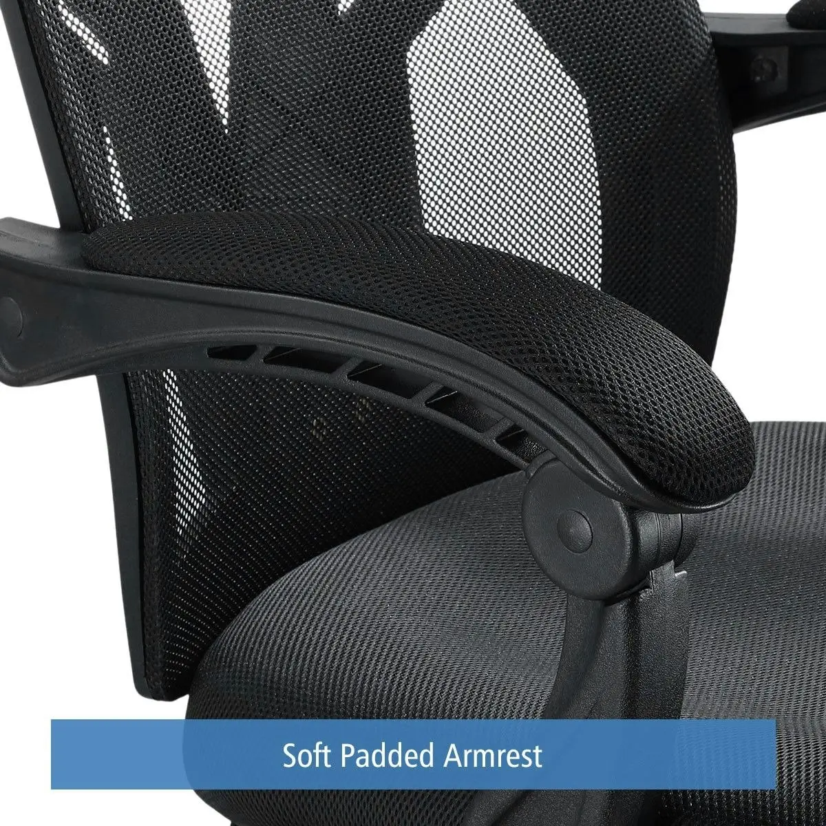 Ausway Executive High Back Mesh Office Computer Chair with Retractable Footrest