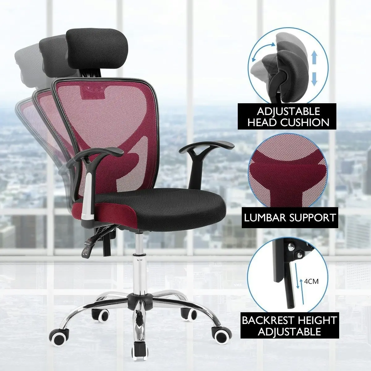 Neader Ergonomic High Back Mesh Office Chair with Back Lumbar Support