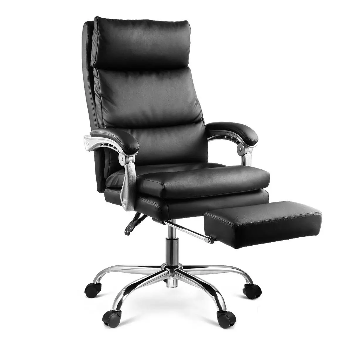 Neader Deluxe Adjustable Ergonomic PU Leather Office Chair with Footrest