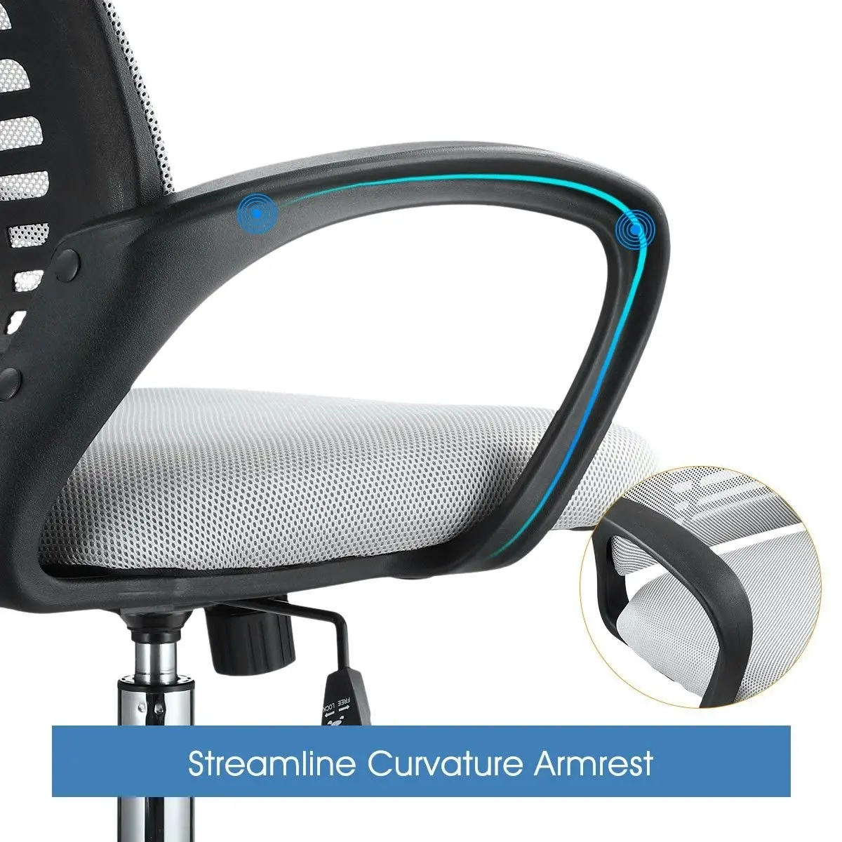 Ausway Executive Mesh Back Office Chair Computer Chair w/ Breathable Cushion and Armchairs