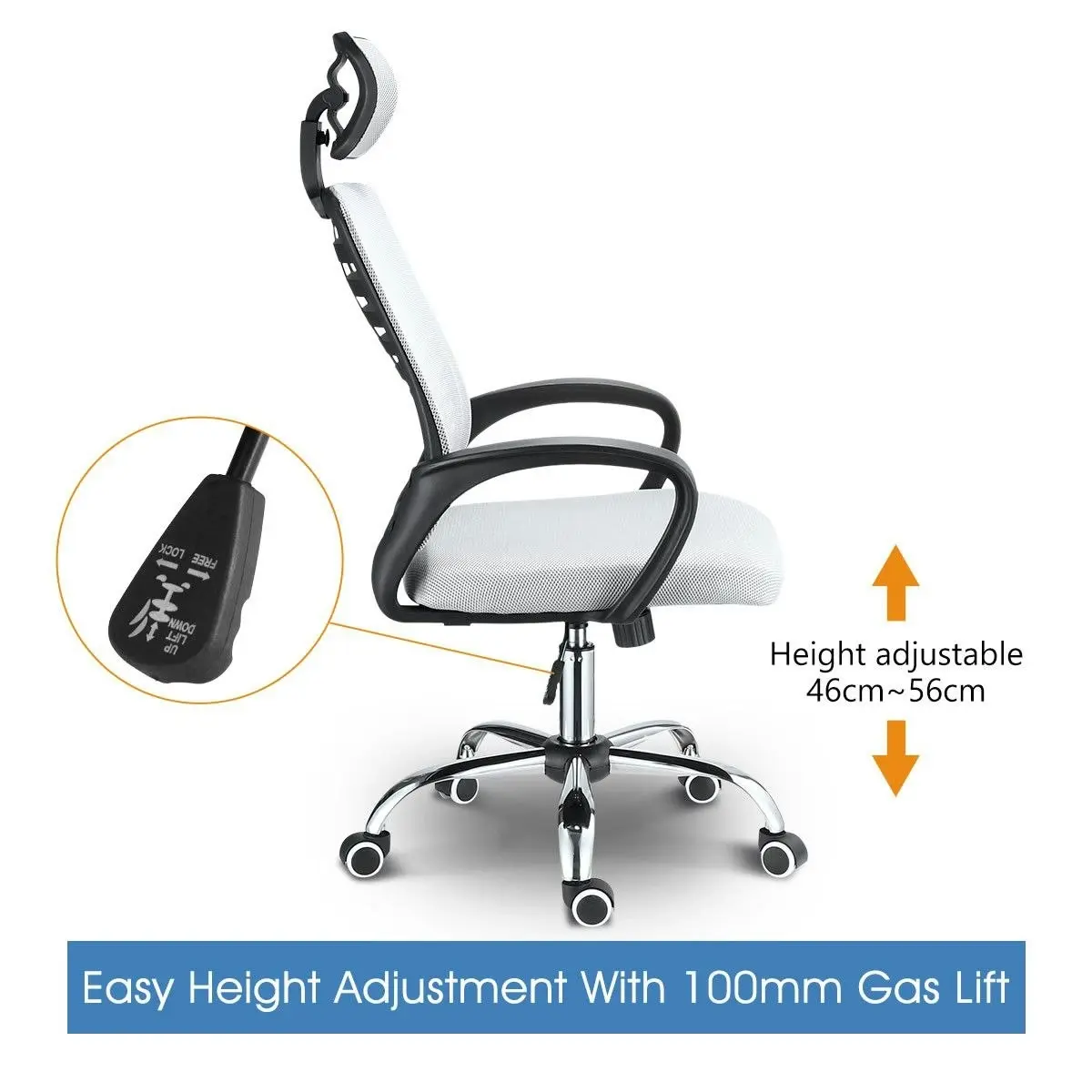 Ausway Executive Mesh Back Office Chair Computer Chair w/ Breathable Cushion and Armchairs