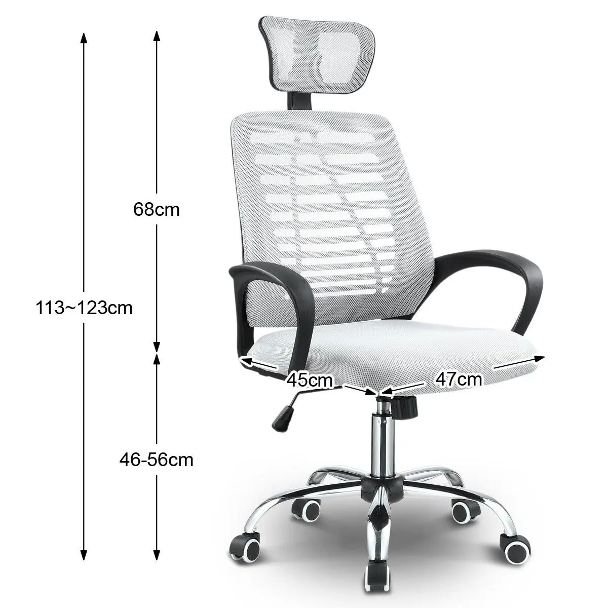 Ausway Executive Mesh Back Office Chair Computer Chair w/ Breathable Cushion and Armchairs