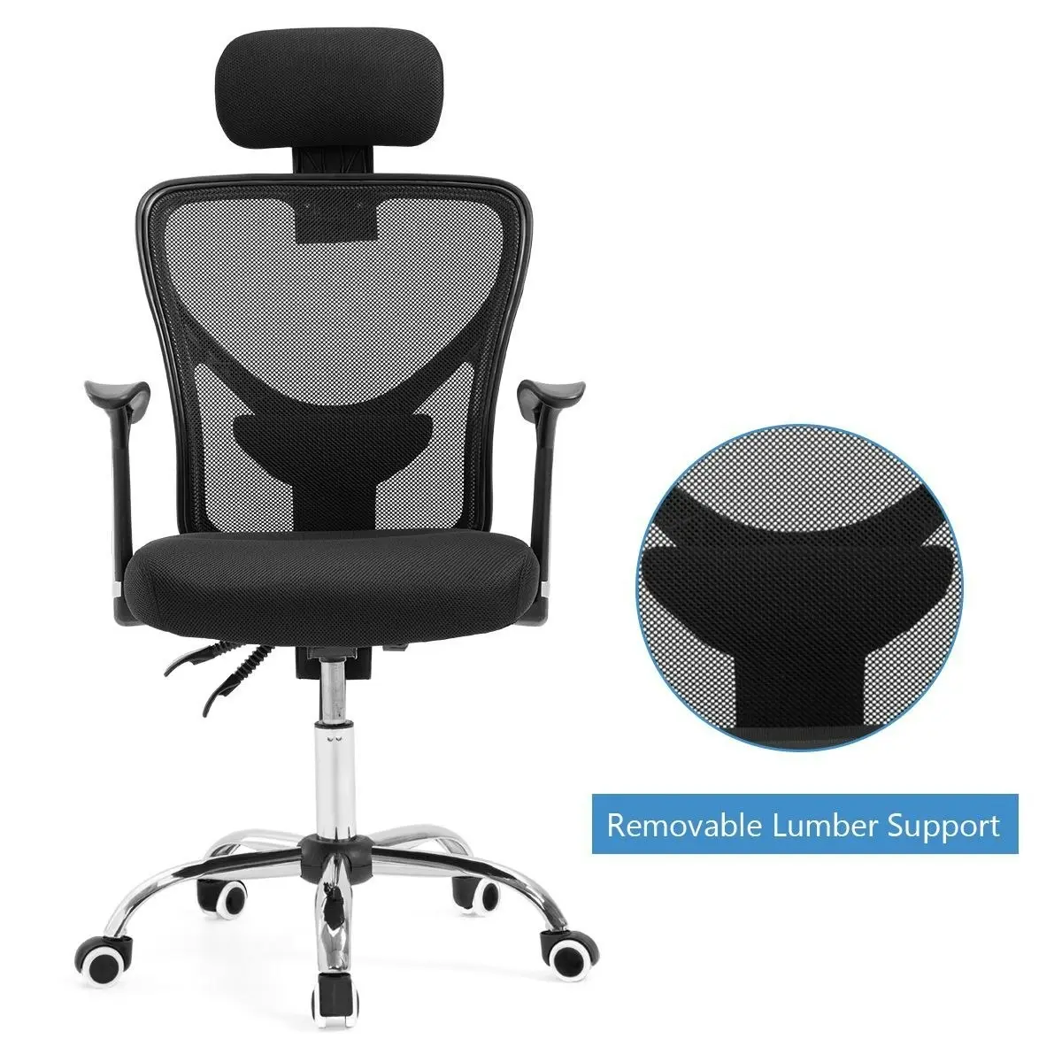 Neader Reclining Mesh Ergonomic office computer chair   Black