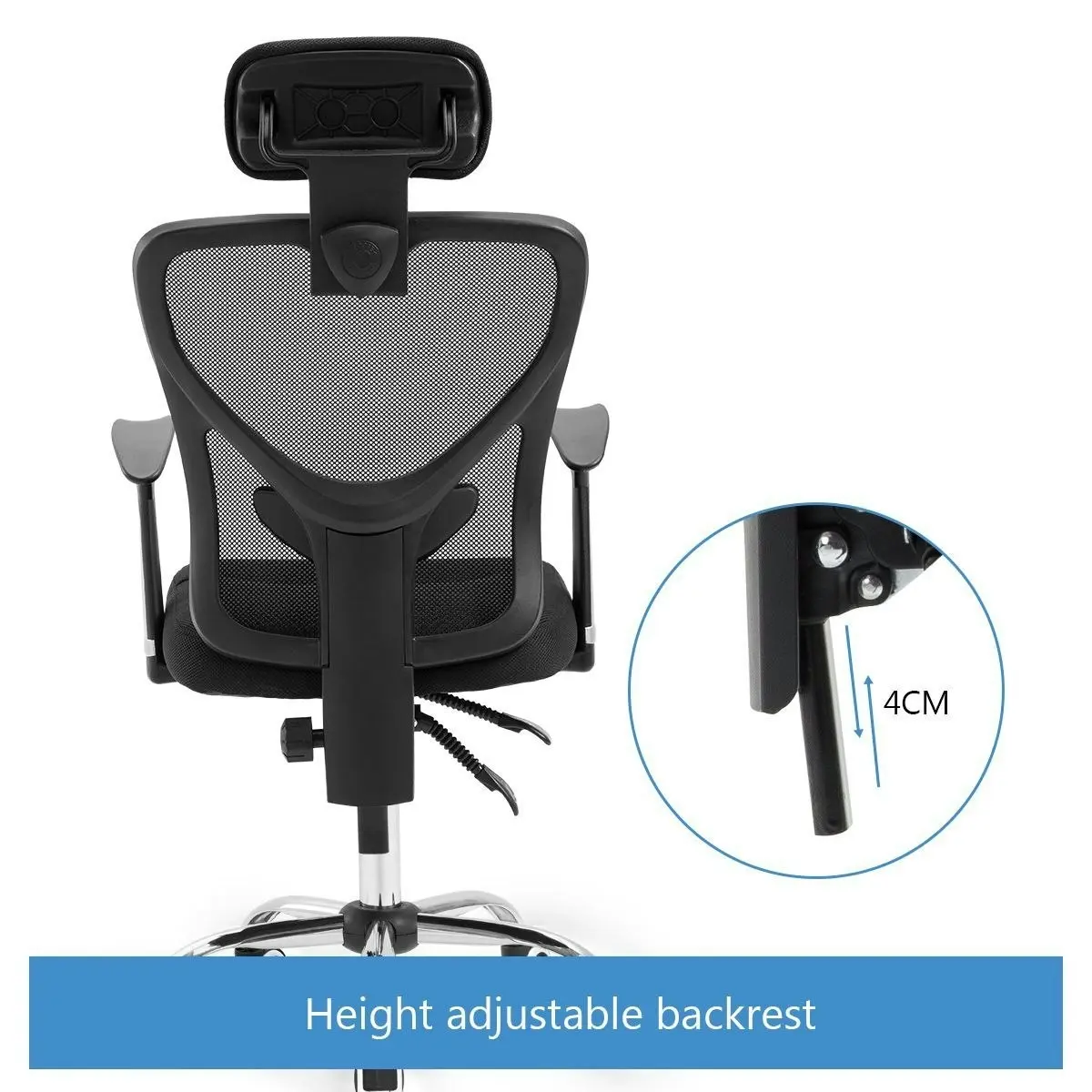 Neader Reclining Mesh Ergonomic office computer chair   Black