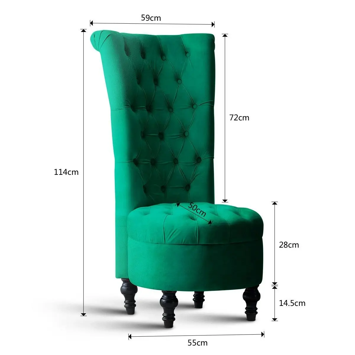 LUXSUITE  Velvet Accent Chair Lounge Bedroom Living Room Occasional Single Sofa Dressing Chair Armless High Back Green