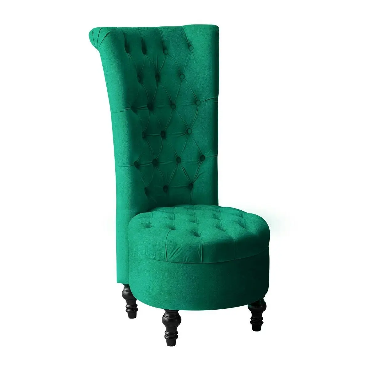 LUXSUITE  Velvet Accent Chair Lounge Bedroom Living Room Occasional Single Sofa Dressing Chair Armless High Back Green