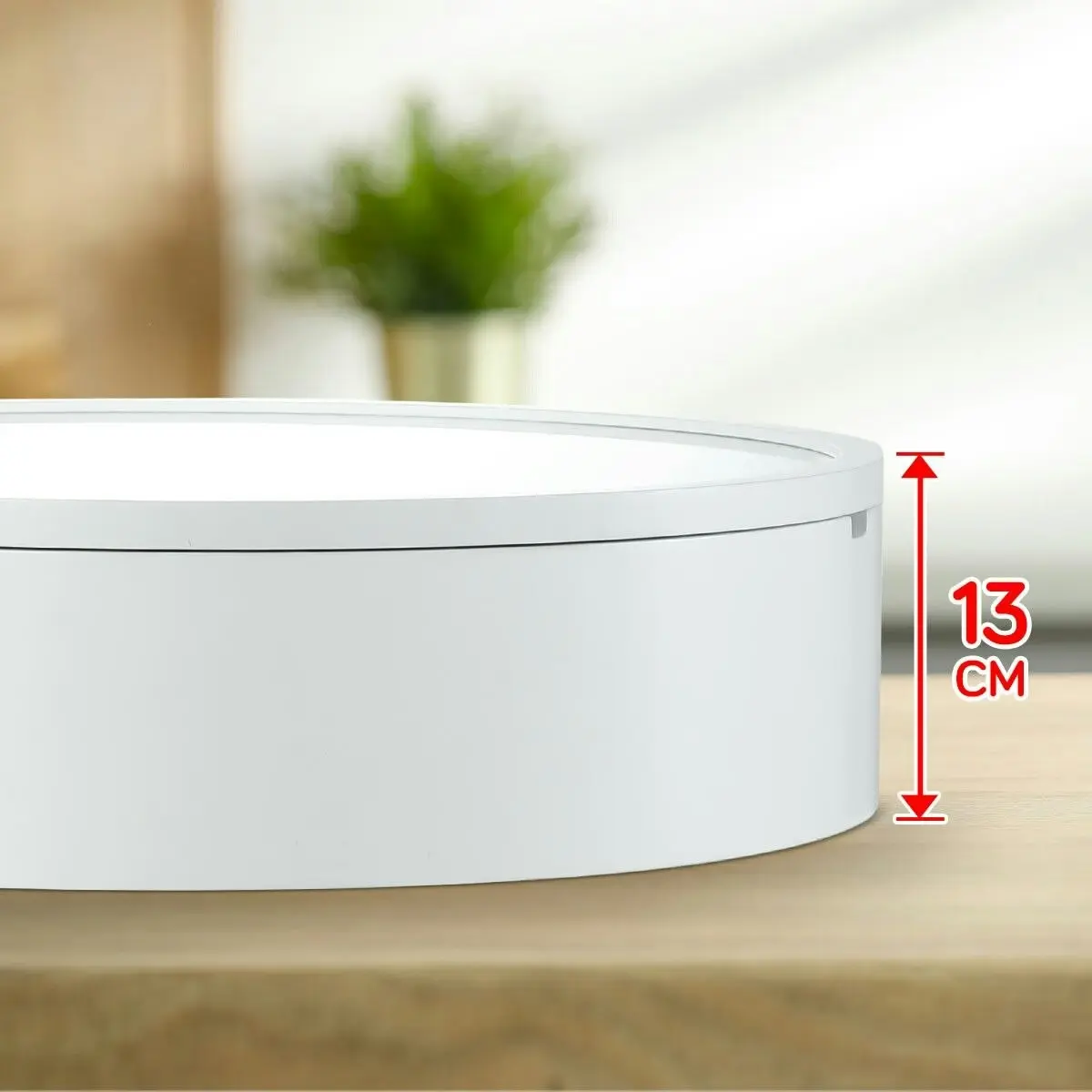 Ausway Bathroom Medicine Cabinet Mirror Vanity Round Wall Mirrored Cupboard with Storage Sliding Door White 60cm Diameter