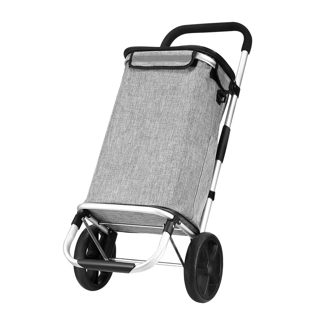 Ausway Shopping Cart Foldable Trolley Grocery Bag Waterproof Aluminium Trolley Grey