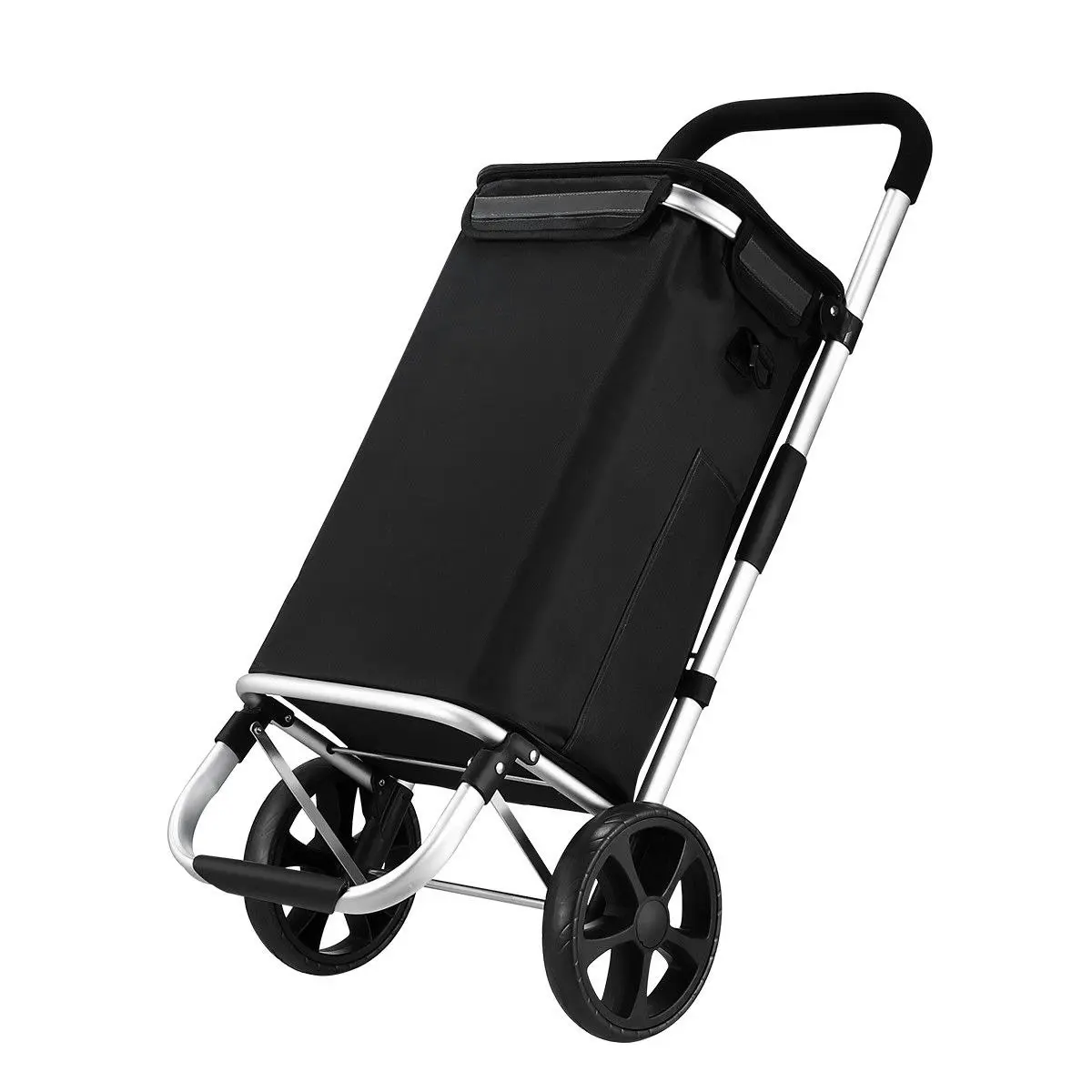 Ausway Shopping Cart Foldable Trolley Grocery Bag Waterproof Aluminium Trolley Black