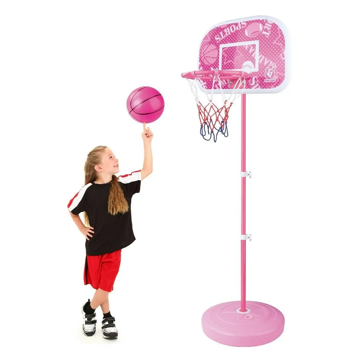 Ausway Portable Freestanding Kids Basketball Hoop Backboard Stand System 200x46x7cm