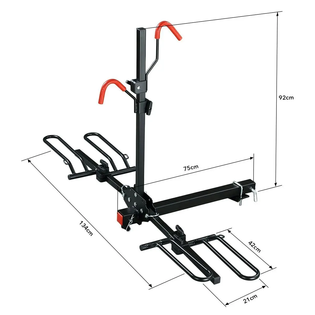 Ausway 2 Bike Rack for Car SUV Bicycle Storage Carrier Holder Vehicle Rear Platform with 2 Inch Hitch Receiver