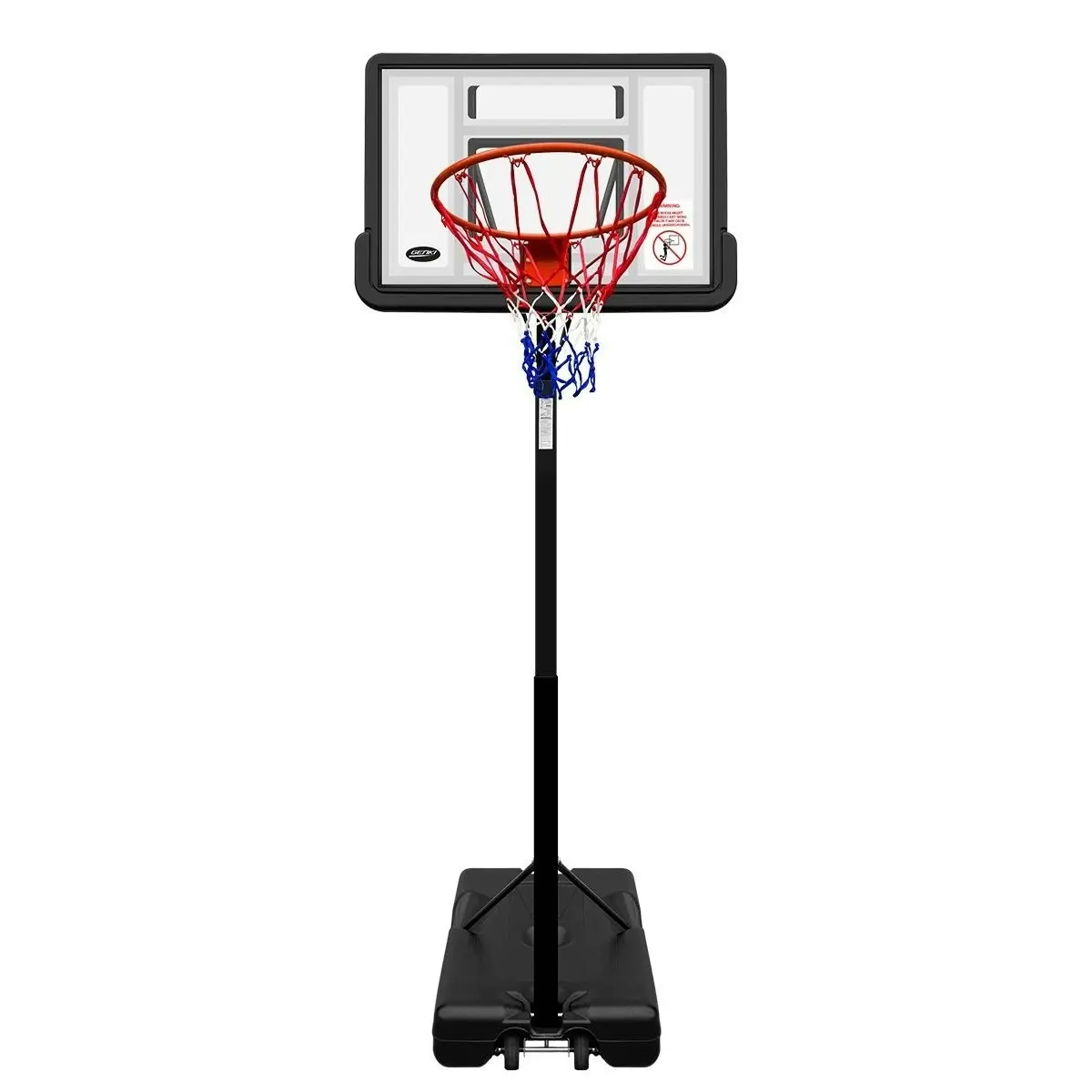 Genki  Adjustable 2.1-2.6m Portable Basketball Hoop Stand System Backboard Rim