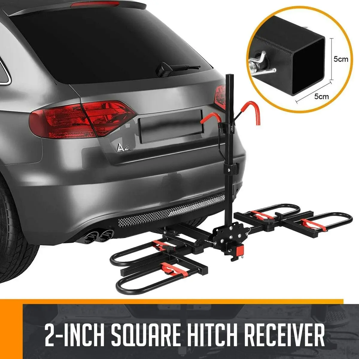 Shogun 2 Ebike Rack Electric Bicycle Carrier Hitch Rear Platform for Car SUV Foldable 2 Inch Hitch Receiver Steel 100Kg