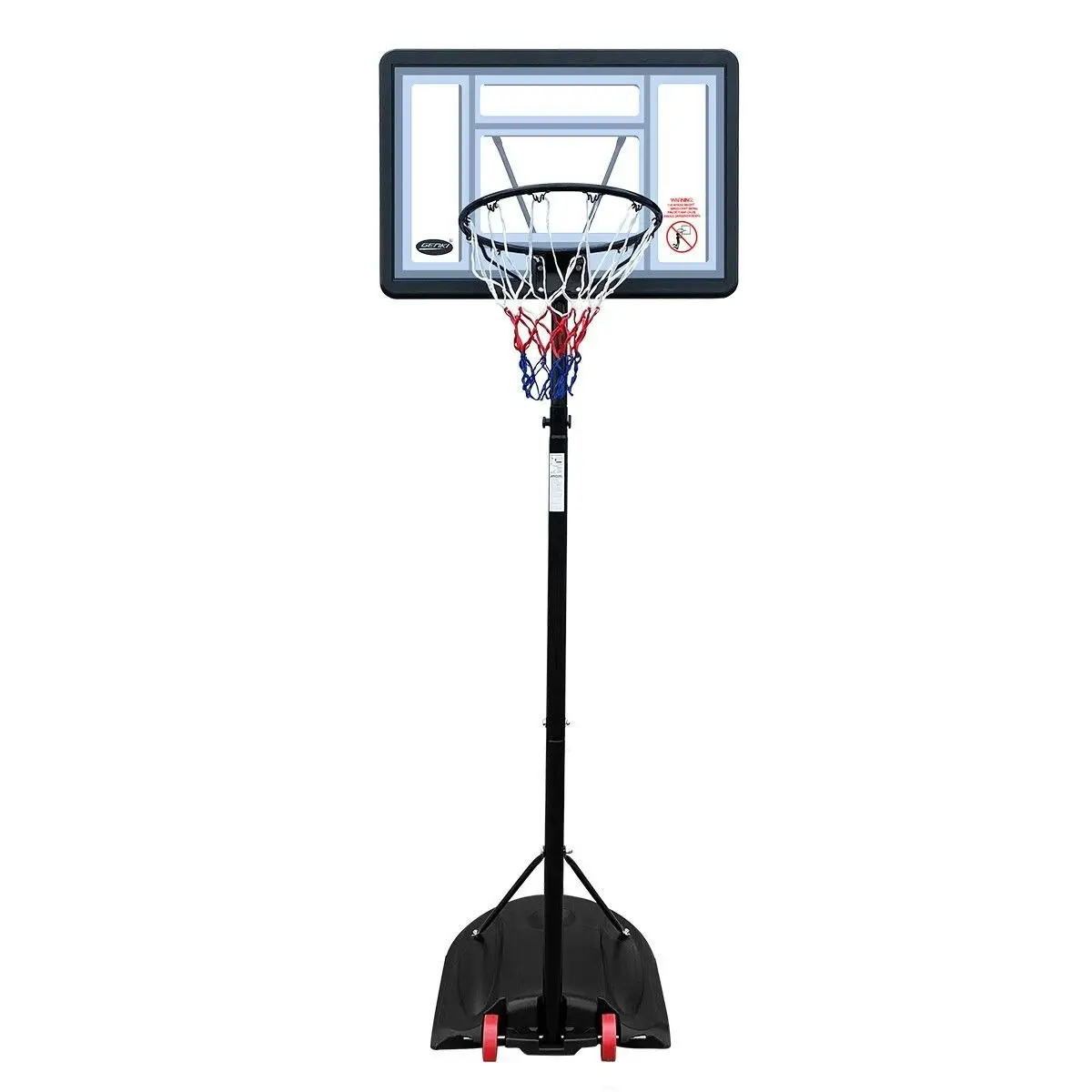 Ausway Basketball Hoop Ring Portable Adjustable Stand System Net Backboard Rim Wheels 1.7-2.3m