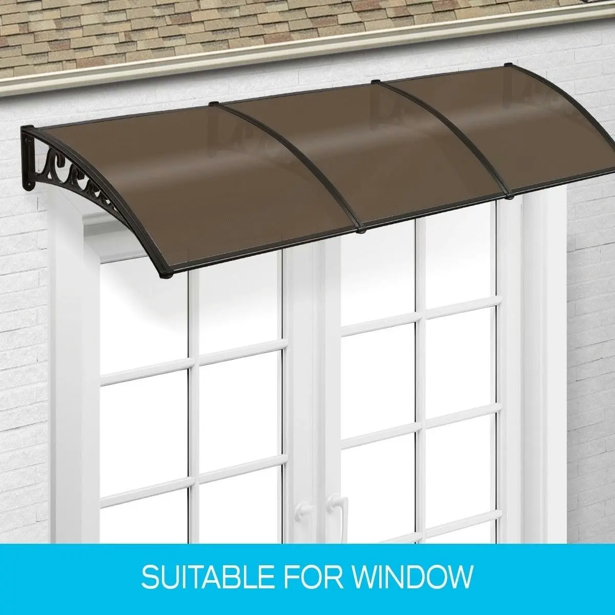 Ausway Brown Rain Proof Shade Rain Cover Canopy Awning  3M