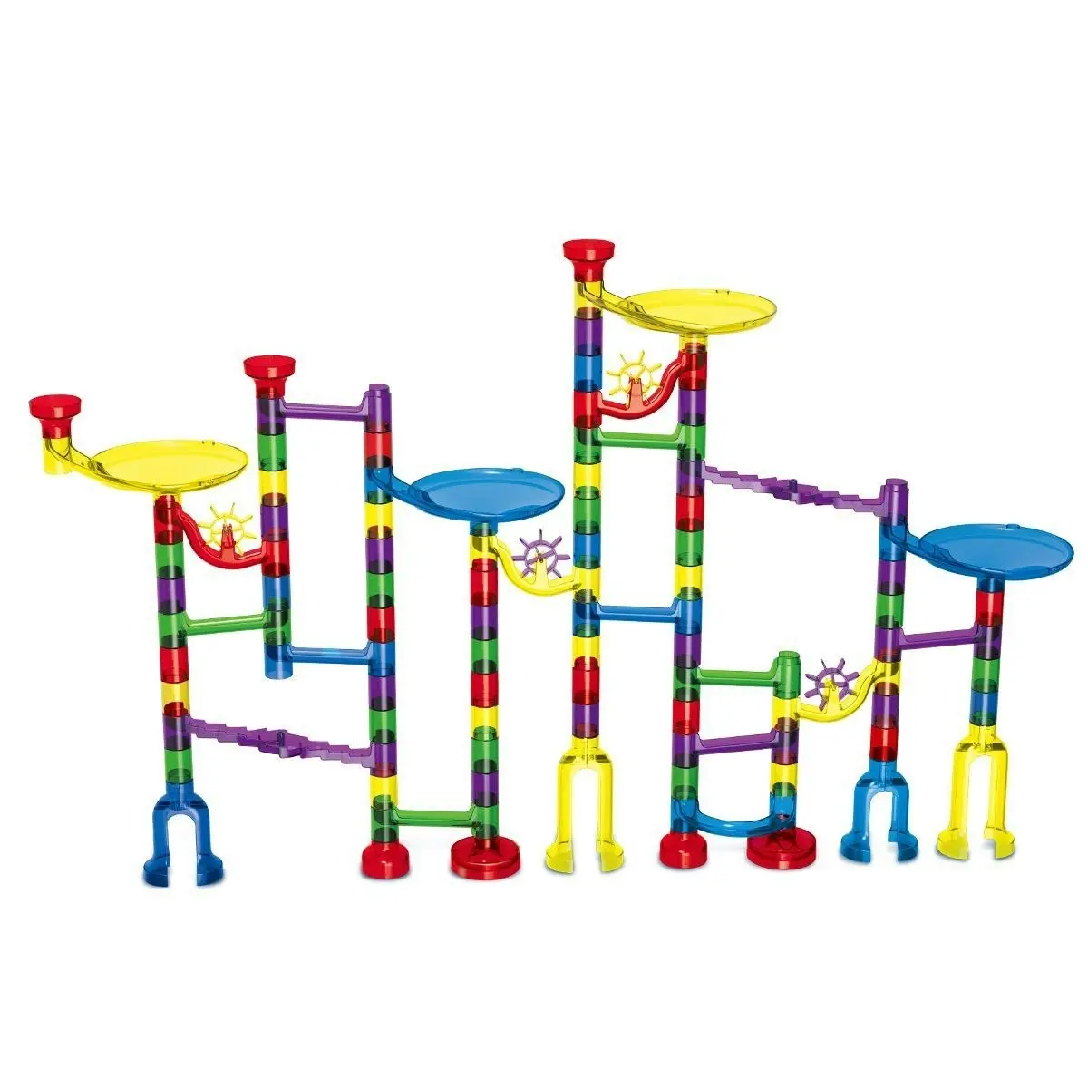 Ausway 122PCS Marble Run Game Marble Race Track Light Marbles Kids Birthday Gift