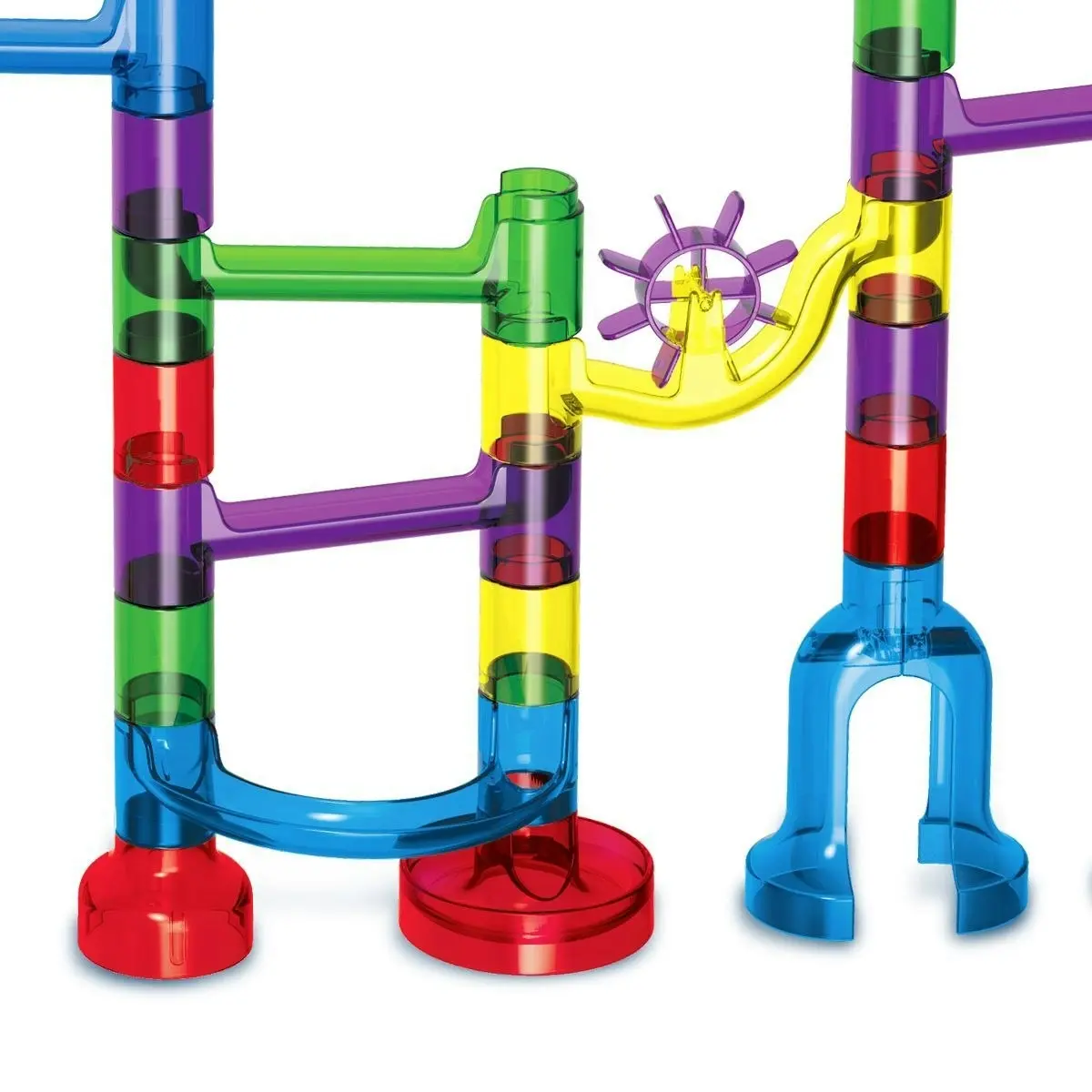 Ausway 122PCS Marble Run Game Marble Race Track Light Marbles Kids Birthday Gift